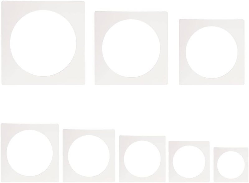 ZTEOFO 8 PCS Large Circle Stencil,Circle Stencils Different Sizes, Circle Template, Circle Template Stencil, Large Circle Stencil, Circle Stencils for Painting, for Painting Template - Image 1